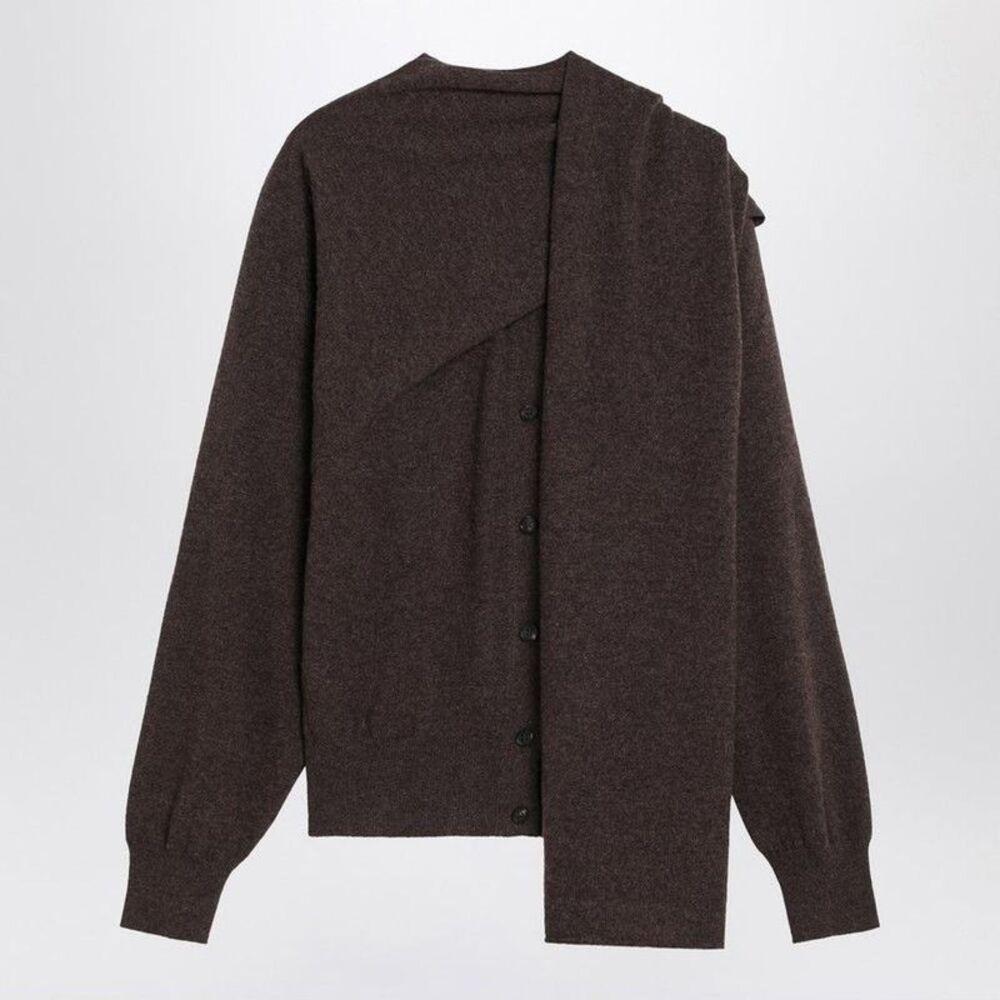 FERRAGAMO Women's Knit Cardigan with Integrated Scarf Women MULTICOLOR Shirts